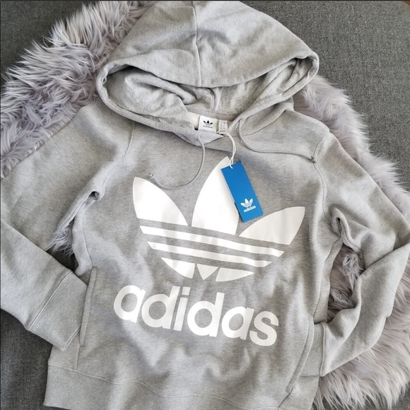 New Adidas ‘Oversized Trefoil Logo’ Hoodie - Picture 9 of 9